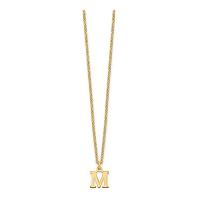 Gold-Plated Sterling Silver Letter M Necklace – view 3