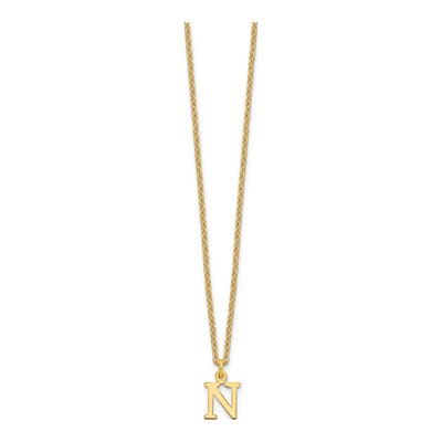 Gold-Plated Sterling Silver Letter N Necklace – view 3
