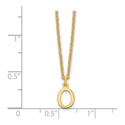 Gold-Plated Sterling Silver Letter O Necklace – view 4