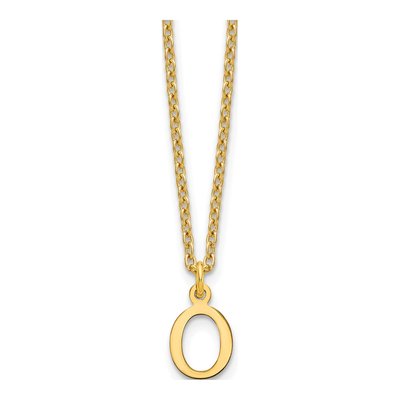 Gold-Plated Sterling Silver Letter O Necklace
