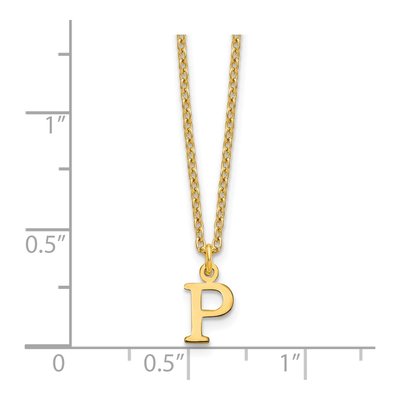 Gold-Plated Sterling Silver Letter P Necklace – view 3