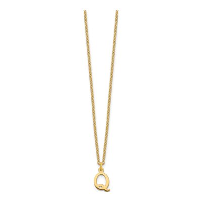 Gold-Plated Sterling Silver Letter Q Necklace – view 2