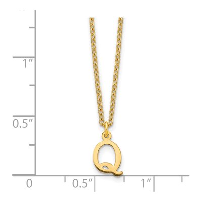 Gold-Plated Sterling Silver Letter Q Necklace – view 3