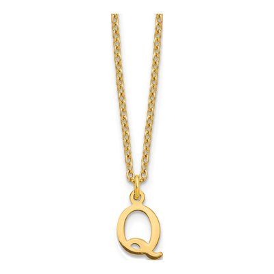 Gold-Plated Sterling Silver Letter Q Necklace