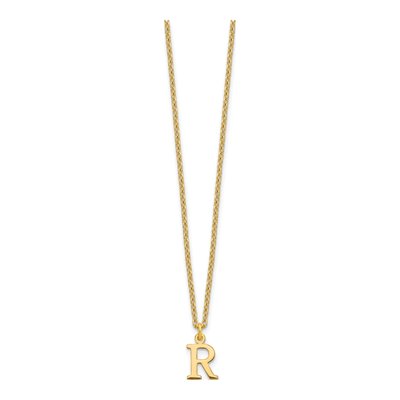 Gold-Plated Sterling Silver Letter R Necklace – view 3
