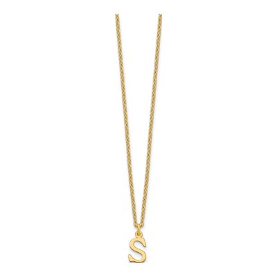 Gold-Plated Sterling Silver Letter S Necklace – view 3