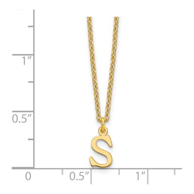 Gold-Plated Sterling Silver Letter S Necklace – view 4