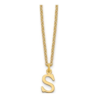 Gold-Plated Sterling Silver Letter S Necklace