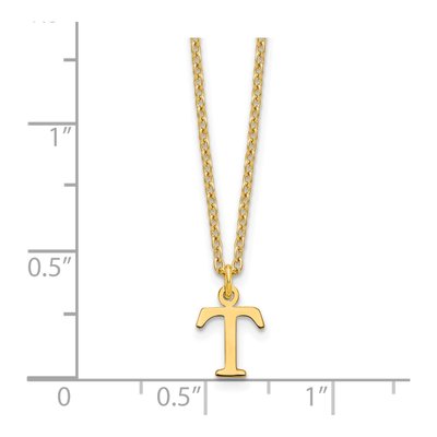 Gold-Plated Sterling Silver Letter T Necklace – view 4
