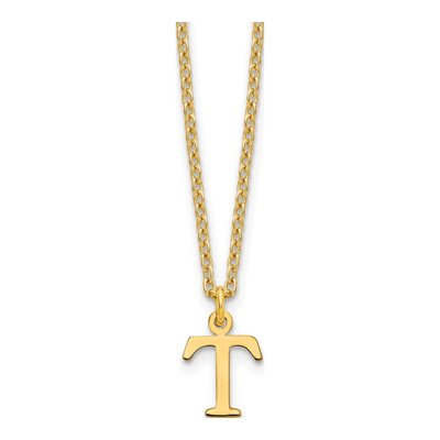 Gold-Plated Sterling Silver Letter T Necklace