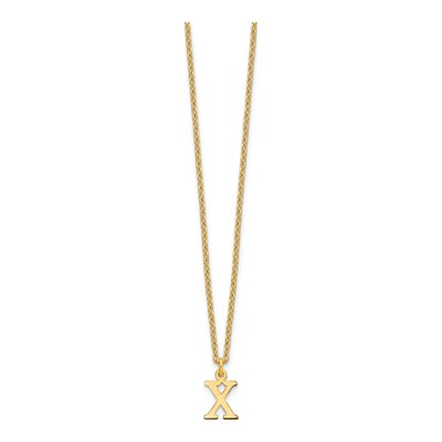 Gold-Plated Sterling Silver Letter X Necklace – view 2