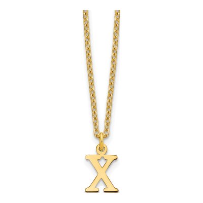 Gold-Plated Sterling Silver Letter X Necklace