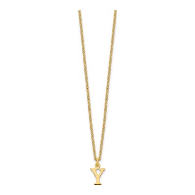 Gold-Plated Sterling Silver Letter Y Necklace – view 2