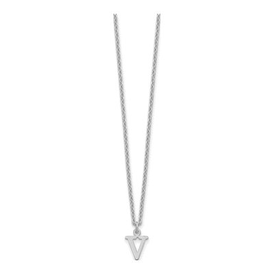 Gold-Plated Sterling Silver Letter V Necklace – view 2