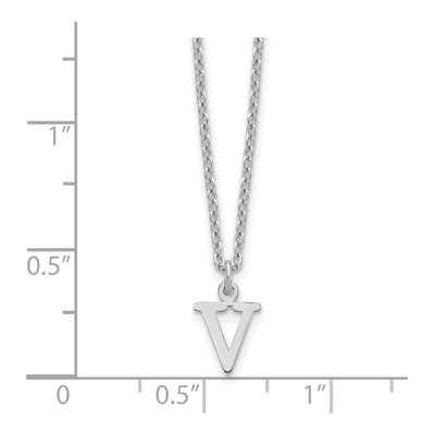 Gold-Plated Sterling Silver Letter V Necklace – view 3