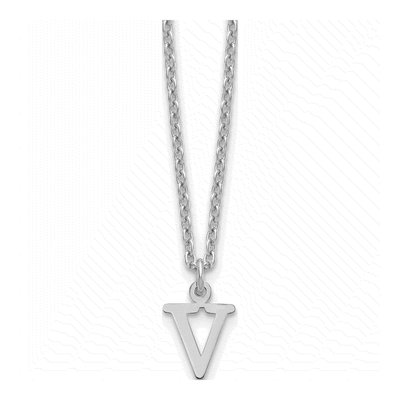 Gold-Plated Sterling Silver Letter V Necklace