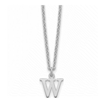 Gold-Plated Sterling Silver Letter W Necklace