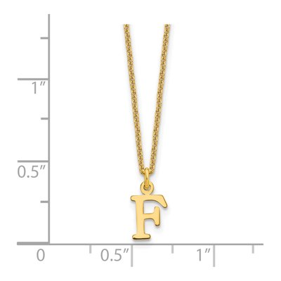 14K Yellow Gold Cutout Letter F Necklace – view 3