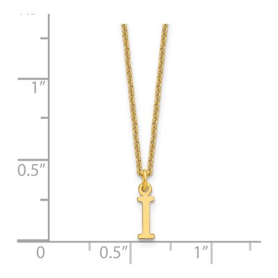 14K Yellow Gold Initial I Necklace – view 3