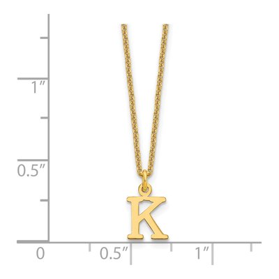 14K Yellow Gold Cutout Letter K Necklace – view 2