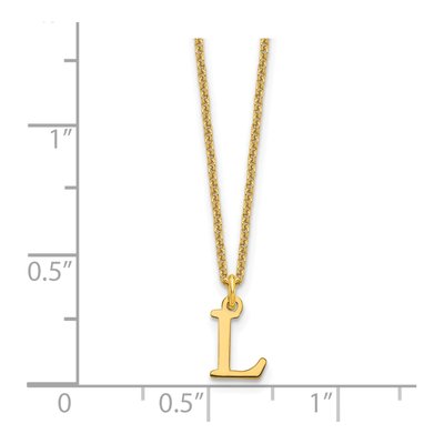 14K Yellow Gold Cutout Letter L Necklace – view 3