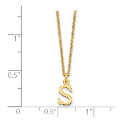 14K Yellow Gold Letter S Necklace – view 3