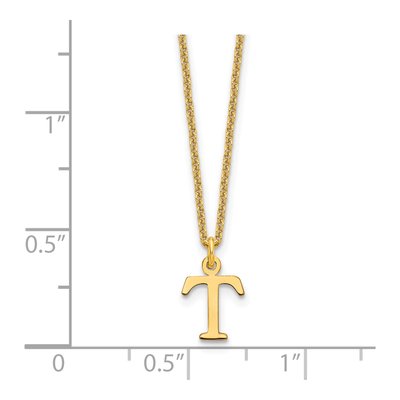 14K Yellow Gold Letter T Necklace – view 2