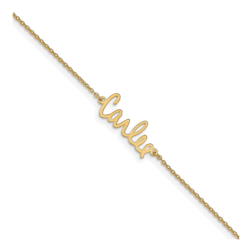 Gold-Plated Sterling Silver Personalized Signature Bracelet