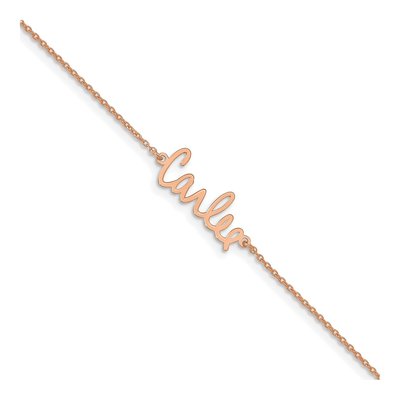 14K Rose Gold Personalized Signature Bracelet