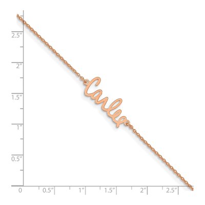 Rose Gold-Plated Sterling Silver Personalized Signature Bracelet – view 4