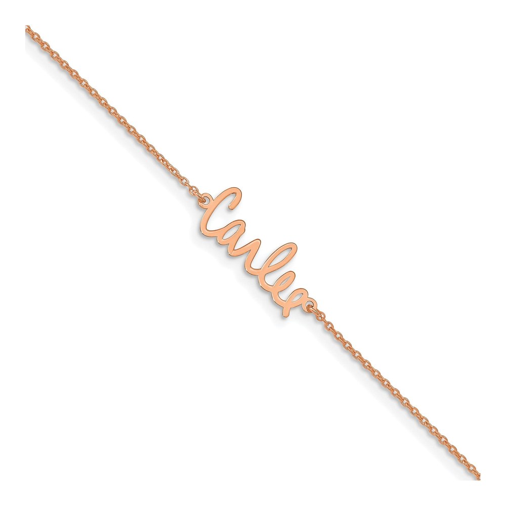 Rose Gold-Plated Sterling Silver Personalized Signature Bracelet