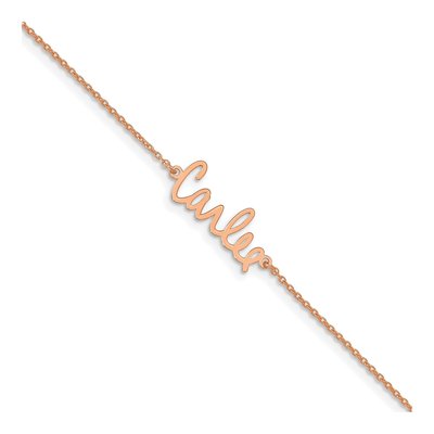 Rose Gold-Plated Sterling Silver Personalized Signature Bracelet