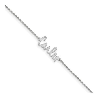 Sterling Silver Personalized Signature Bracelet