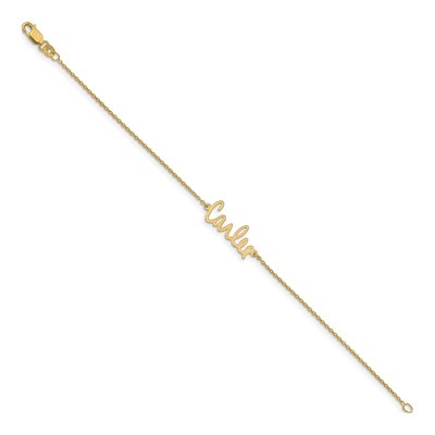 14K Yellow Gold Personalized Signature Bracelet – view 2
