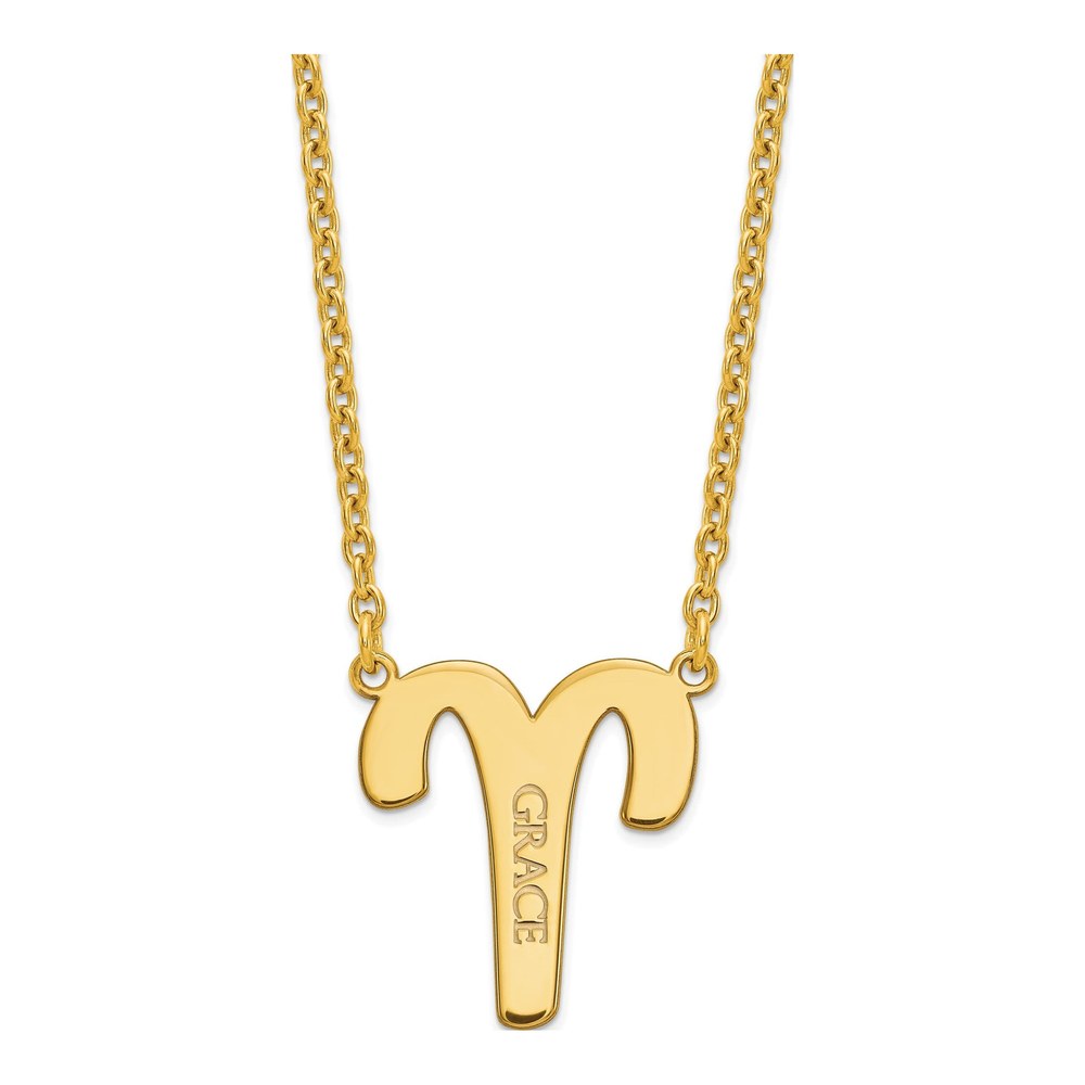 Gold-Plated Sterling Silver Aries Zodiac Necklace