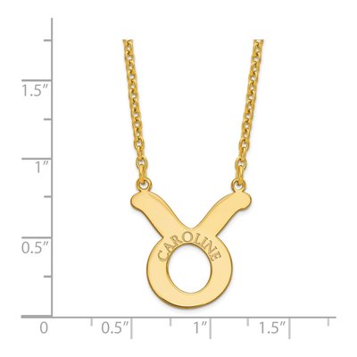 Gold-Plated Sterling Silver Taurus Zodiac Necklace – view 2