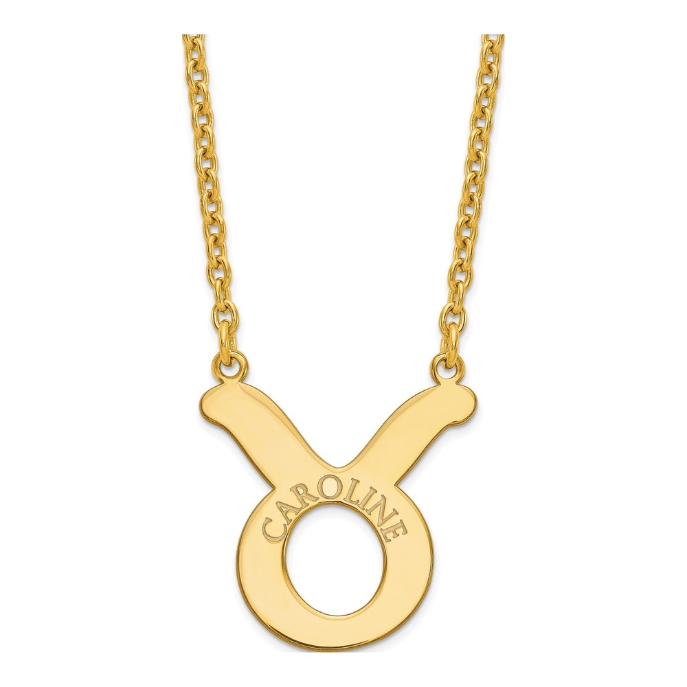 Gold-Plated Sterling Silver Taurus Zodiac Necklace