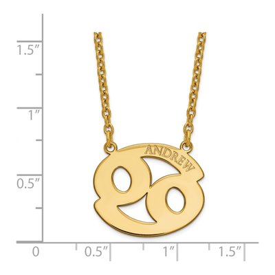Gold-Plated Sterling Silver Cancer Zodiac Necklace – view 2