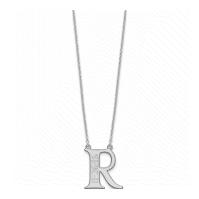 Sterling Silver Personalized Initial Date Necklace – view 2
