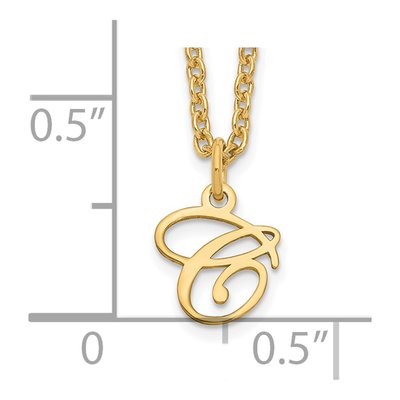 Gold-Plated Sterling Silver Letter C Necklace – view 4