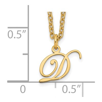 Gold-Plated Sterling Silver Letter D Necklace – view 4