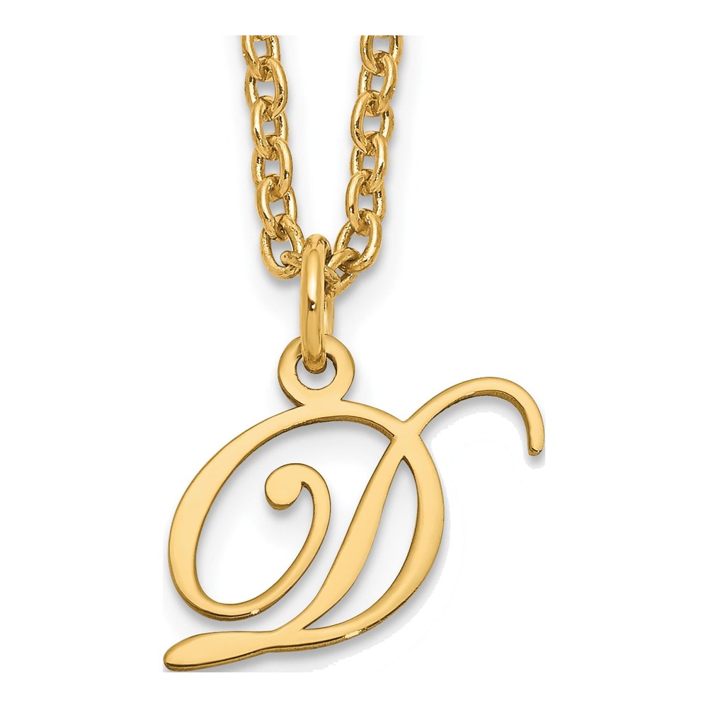 Gold-Plated Sterling Silver Letter D Necklace