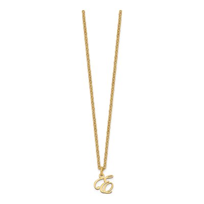 Gold-Plated Sterling Silver Letter E Necklace – view 3