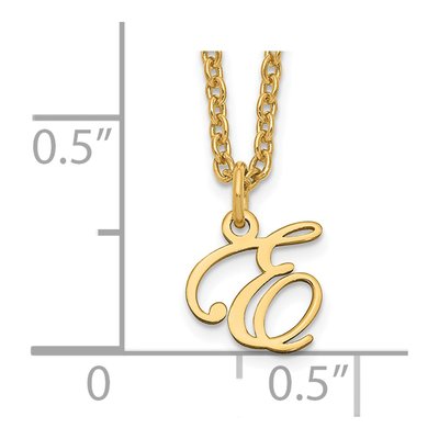 Gold-Plated Sterling Silver Letter E Necklace – view 4