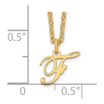 Gold-Plated Sterling Silver Letter F Necklace – view 4