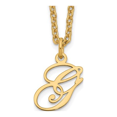 Gold-Plated Sterling Silver Letter G Necklace