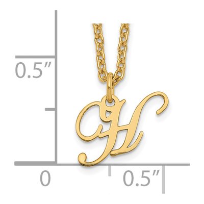 Gold-Plated Sterling Silver Letter H Necklace – view 4