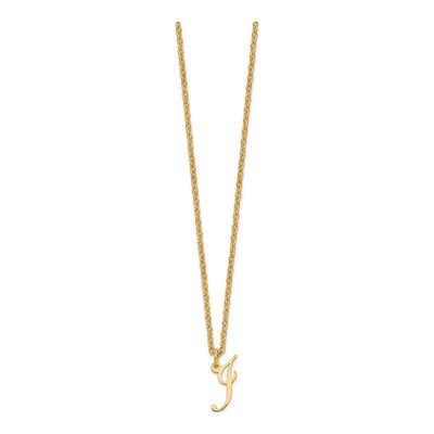 Gold-Plated Sterling Silver Initial I Necklace – view 3