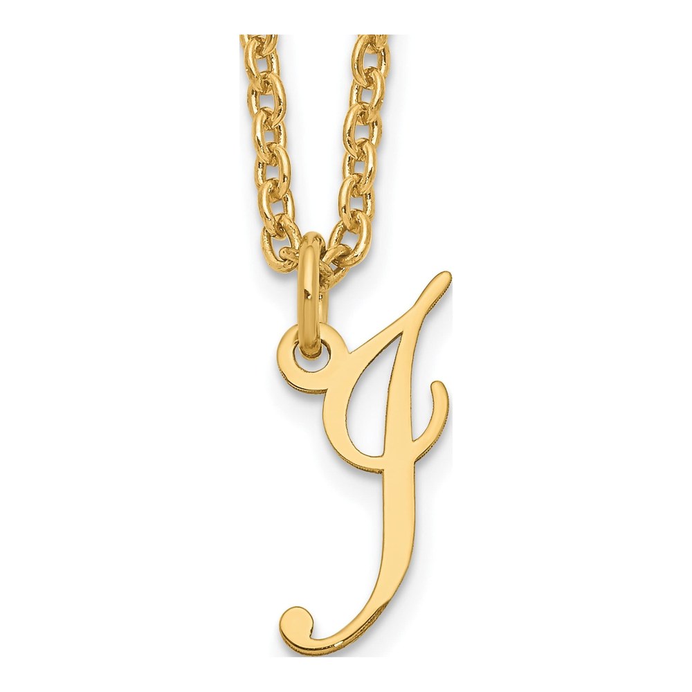 Gold-Plated Sterling Silver Initial I Necklace