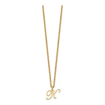 Gold-Plated Sterling Silver Letter K Necklace – view 3